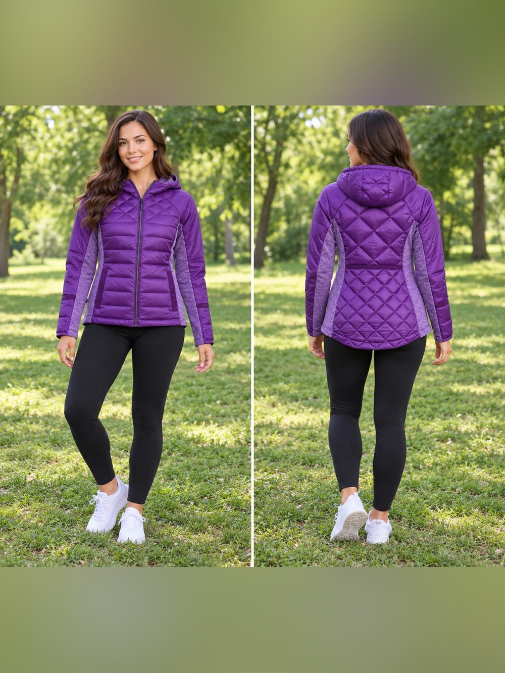 Lululemon Quilted Hooded Puffer Jacket Purple Size 8